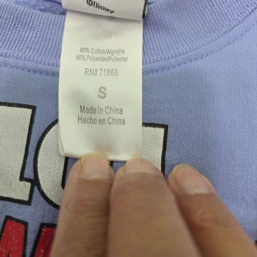 Disney 101 Dalmatians Crew Neck Sweatshirt Lavender Size S Women's Long Sleeve - Picture 6 of 11